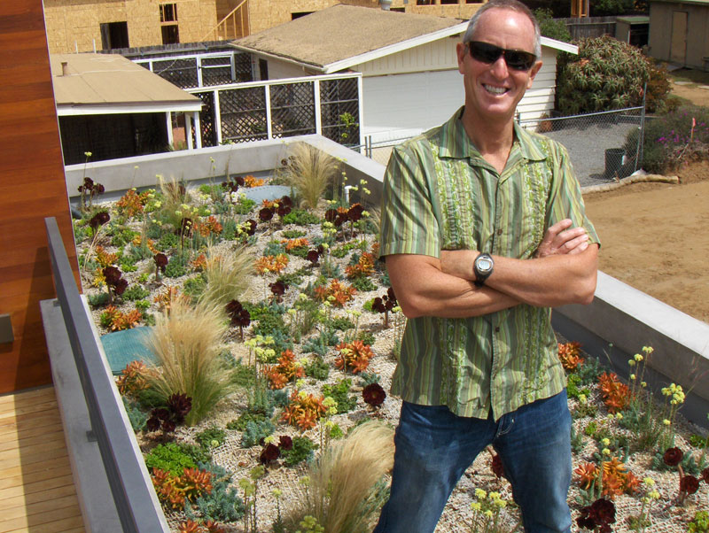 Green roofs like this one on the home of Rick Williams can fit into different types of roof spaces. 