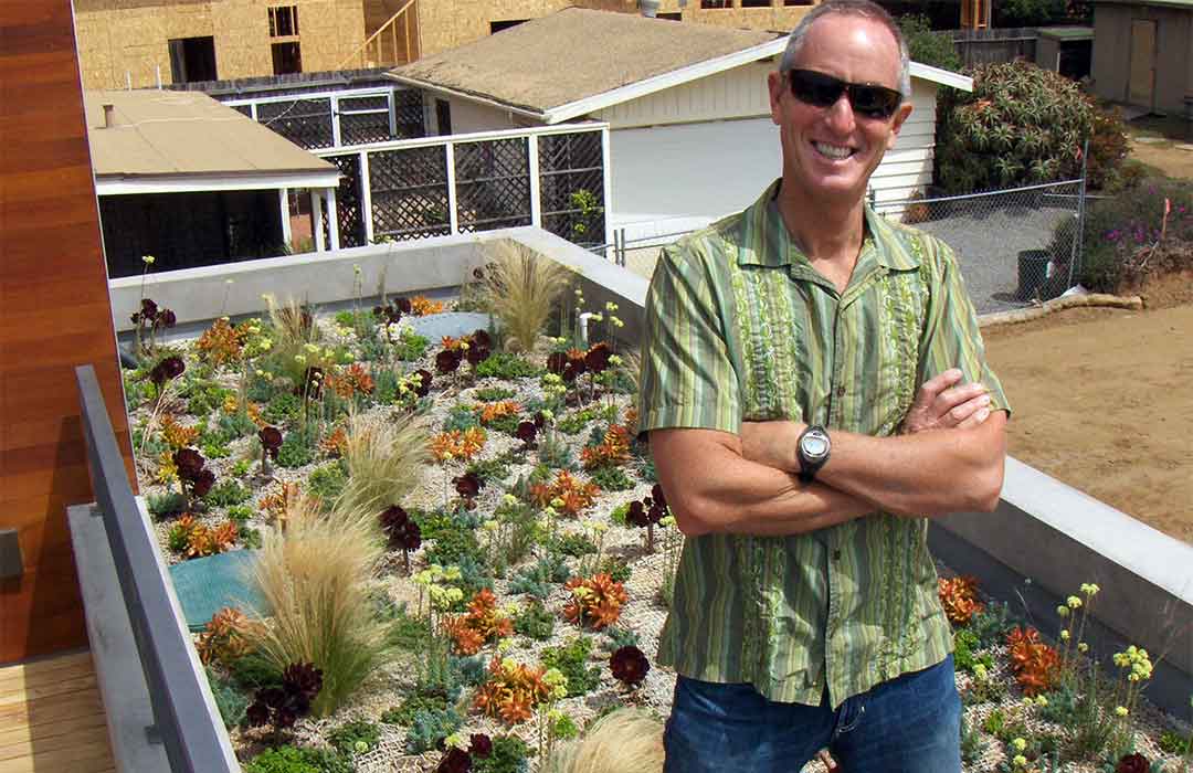 GreenScaped Buildings installed this green roof at Rick Williams' Del Mar home in 2013.