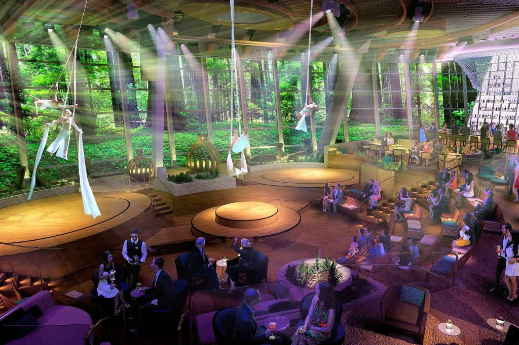 An artist's rendition of what the new virtual theater will look like. Courtesy Royal Caribbean