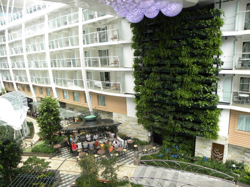 This new living wall aboard a Royal Caribbean cruise ship will really get around. Courtesy Royal Caribbean