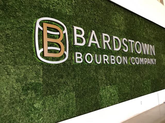 Good Earth Plant Company's latest moss wall project at the Bardstown Bourbon distillery in Louisville, Kentucky.