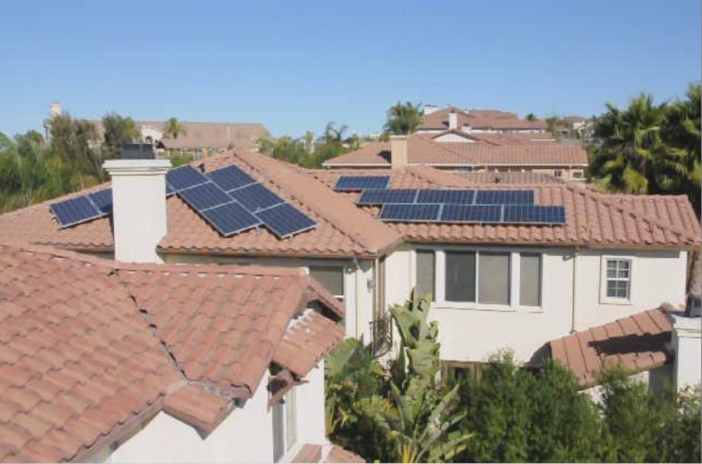 San Diego's inland residential neighborhoods like Carmel Valley are prime spots for solar panels. 