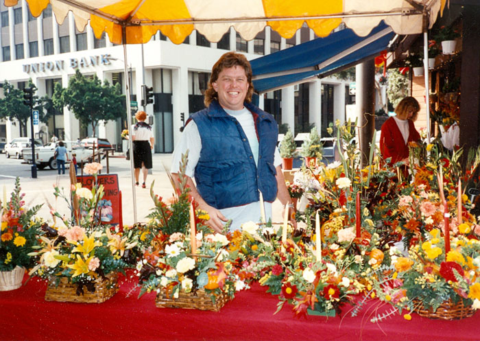 Even back in 1980 when I was showing off my mullet, Good Earth Plant Company leaned into all the good things about fall including our fall floral displays. Photo: Jim Mumford