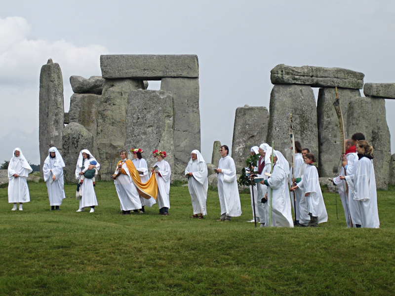 Modern day Druids still worship Nature, like this ceremony at Stonehenge thought to be an ancient sundial. Photo: Wikimedia St. Patrick's Day