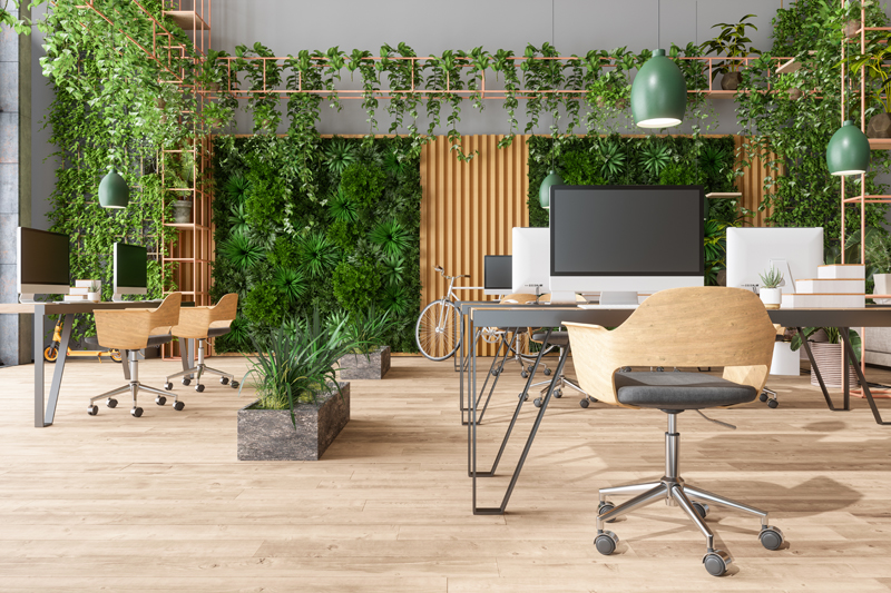 If you've got to return to a workplace, wouldn't you prefer a nature inspired setting like this over a cube farm or signing up for desk space? recruit tech talent
