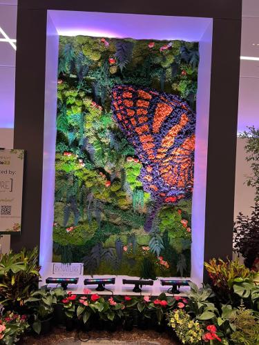 This incredible moss wall featuring a monarch butterfly was a Cultivate 22 favorite. Photo: Jim Mumford