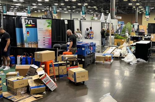 Behind the scenes - thank you to everyone with AmericanHort, all the exhibitors, speakers, and attendees for the hard work put into this year's Cultivate 22. It paid off! Photo: Jim Mumford